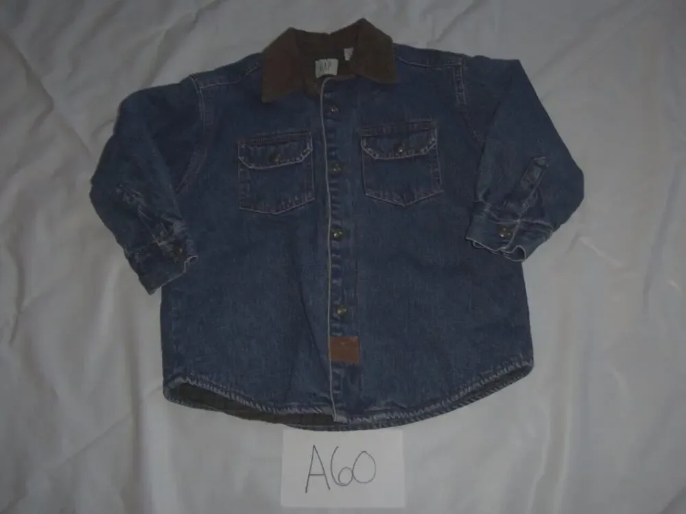 Gap Denim Jeans Jacket Coat Size XS 4-5 Lined -0312A60